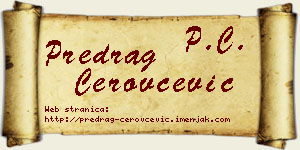 Predrag Cerovčević vizit kartica